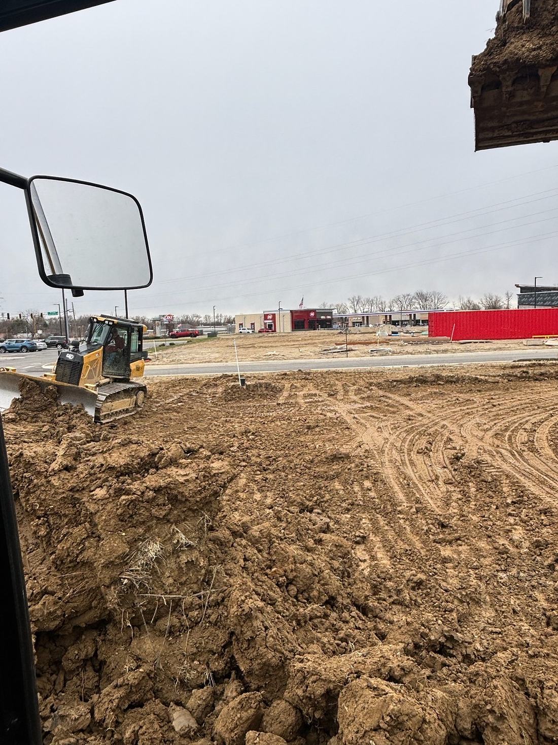Cleared and rough-graded ground on a Northeast Indiana site