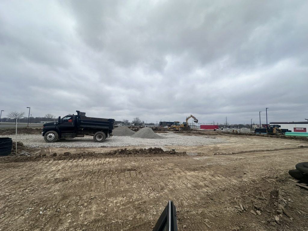Haul and placement on a commercial site